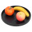 Black round wooden serving tray 27 cm 8