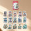 DIY Handbook Decal Retro Stickers 45pcs 8
