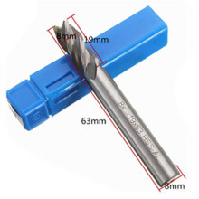 8mm HSS 4-flute straight shank end mill