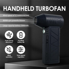 Turbo Jet Fan Powerful Blower 130000RPM 5000MAh Compressed Air Duster Fan with Light for PC Keyboard Camera