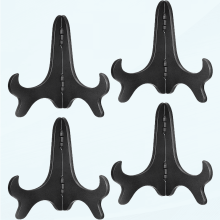 Easel Plate Holder Wood-like Plastic 4 pcs