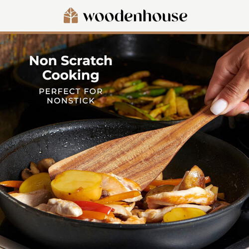 Wooden Cooking Utensils Set Teak 10 pcs 2