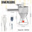 Stainless Steel Pancake Batter Dispenser 600ML 6