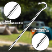 30PCS Tent Stakes Pegs with Hooks, Camping Tent Stakes for Outdoor Travel,Ground Stakes for Outdoor Camping