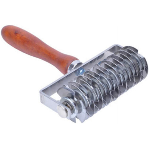 Baking Lattice Roller Cutter Stainless Steel Wood Handle 2
