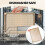 Non-stick baking sheet set 3 pcs square texture thick 8
