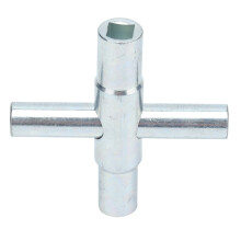 Sillcock Key 4-Way Water Faucet Tap Tool Steel 1 Pc