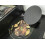 Burger Press Round Cast Iron 7.08 Inch with Wood Handle 6