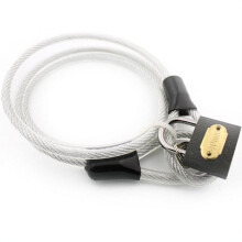 Wideskall bicycle steel cable chain with padlock 47 inch