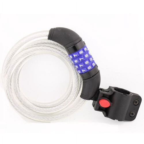 Wideskall bicycle lock 72-inch 12mm self-coiling 4-digit 2