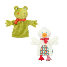 Child Baby Favor Dolls Hand Puppet for Imaginative Play and Interaction 2Pcs