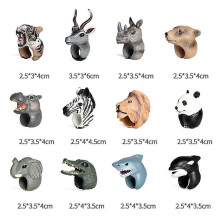 Wild Animal Finger Puppet for Kids 3D Cartoon Elephant Panda Tiger Finger Puppet Ring Toys Educational Toys