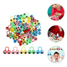 Finger Puppet Style Eyeball Rings for Family Members Storytelling Lightweight 100Pcs