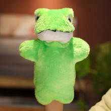 (grey elephant) Cartoon Animal Hand Puppets Role-Play Toy Cartoon Animal Shape Soft Plush Hand Puppet for Storytelling