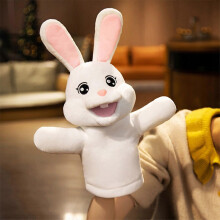 Cute Bunny Hand Puppet Toy with Active Mouth, Interactive Plush for Kids, Kindergarten Performance Prop, Easter Gift – Compatible with Early