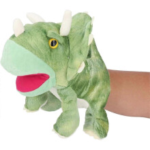 2025 Animal Hand Puppet, Soft Cute Kids Hand Puppet Set Toddler Animal Plush Toy with Open Movable Mouth for Show Theater, Birthday Gifts(Green)