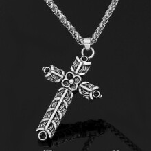 Nordic Viking Athelstan s Cross Ragnar Amulet Necklace - Double side