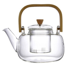 Large-Capacity Steaming Boiling Dual-Purpose Handle Teapot Heat-Resistant Thickened Glass Teapot Tea Pot Kettle Tea Set