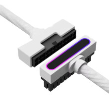 ATX24PIN Extension Cable with ARGB SYNC One- Connection Computer Power Extension Cable Side Bend 90 Degrees 30cm B