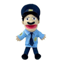 (55cm Police) Game Jeffy Hand Puppet Doll Toy Movable Mouth Props Chef Police Prince Mom and Dad Penelope Cody Little Joseph QYSLV
