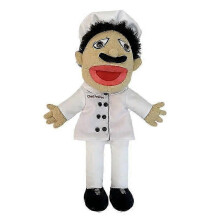 (50cm Chef) Game Jeffy Hand Puppet Doll Toy Movable Mouth Props Chef Police Prince Mom and Dad Penelope Cody Little Joseph QYSLV
