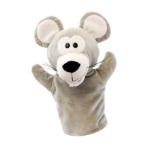Mouse Hand Puppet Animal Glove Plush Toy with Soft PP Cotton Fabric for Kids Storytelling and Toddler Games