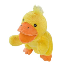 (Duck) Plush Farm Animal Hand Puppet Toy Movable Mouth Dog Duck Horse Cow Sheep Pig Hand Puppet Role Hr