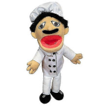 (Penelope) Cartoon Hand Puppet Plush Material Pp Cotton Filled Movable Mouth Removable Clothes