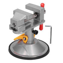 Suction Cup Mini Vise 45# Steel 360 Degree Rotation Mini Hand Tool for Glass Desktop Metal