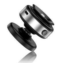 (Silver) Smart Magnetic Car Phone Holder 360 Degree Rotating Vacuum Phone Mount for Dashboard Windshield