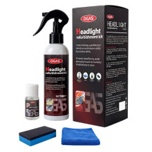 180ml Headlight Restoration Kit - No Sanding, Instant Yellowing & Haze Removal, UV Protection, Enhances Night Driving Safety