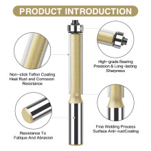 Mèche de Défonceuse à Affleurer 2" avec Tige de 1/2 Pouce 12mm, Coupeur de Fraisage en Carbure de Tungstène avec Roulement pour Bois B