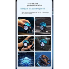 Car Robot Car Dashboard Ornament - Electronic Pet & Trendy Companion with Facial Expressions Red