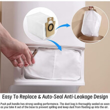 10 Pièces Sacs à Poussière pour Aspirateur Robot pour H50 Pro / Accessoires OV42GL Sacs à Poussière Pièces de Rechange