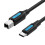 USB 2.0 printer cable, male type C to male B, 1 m 1