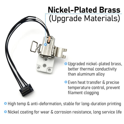 Hot End Heating Component for  H2S 3D Printer Ceramic Zirconia Heat Insulation Block Hotend Heating Assembly 2