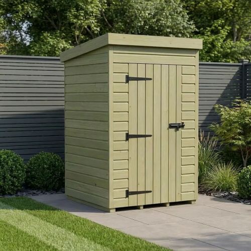 4 x 4 Pent Shed (Single Door, No Windows)