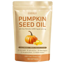 Pumpkin Seed Oil with Saw Palmetto Capsules Natural Prostate Support Supplement 60 Count