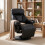 Homcom HOMCOM Upholstered Reclining Armchair with Adjustable Backrest, Black 1