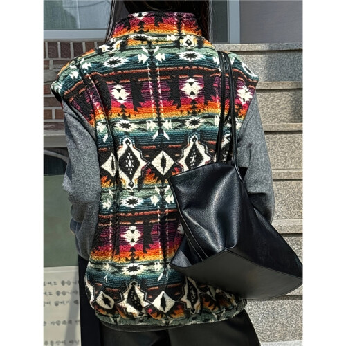 (12/14) Lässige und elegante Plüsch-Damenweste-Winterjacke 2