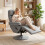 Homcom (Grey) HOMCOM Upholstered Reclining Armchair with Adjustable Backrest 8