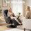 Homcom HOMCOM Upholstered Reclining Armchair with Adjustable Backrest, Black 6