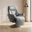 Homcom (Grey) HOMCOM Upholstered Reclining Armchair with Adjustable Backrest 3