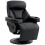 Homcom HOMCOM Upholstered Reclining Armchair with Adjustable Backrest, Black 2