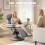 Homcom (Grey) HOMCOM Upholstered Reclining Armchair with Adjustable Backrest 6