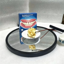 (1 Box) Fausses dents instantanées pour adultes souffrant de perte de dents – Prothèses adhésives en tissus mous avec base en pl