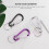 Mini aluminum carabiner hook with keyring 7 pcs 3
