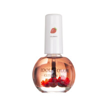 (Strawberry) Cuticle Oil, 15ml Natural Plant Dried Flower Nail Cuticle Oil, Moisturizing Nail Care Oil Prevent Hangnails & Dead Skin