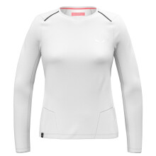 Camiseta de manga larga mujer Salewa Pedroc Dry'Ton - blanca
