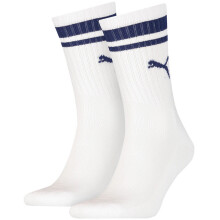 Puma CREW HERITAGE 2-PACK unisex-sukat, valkoiset 90794403 koko 35-38